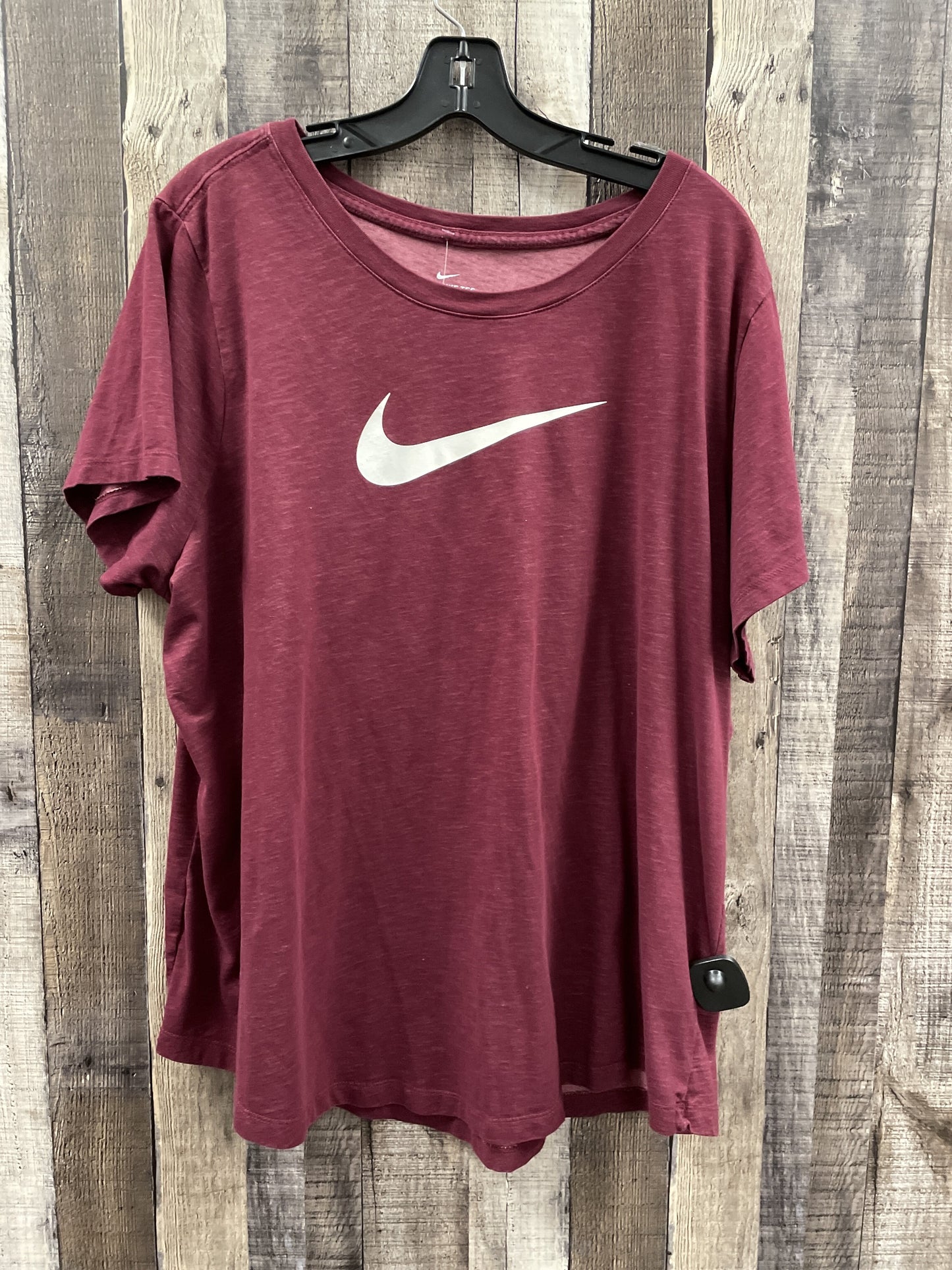 Athletic Top Short Sleeve By Nike  Size: 2x