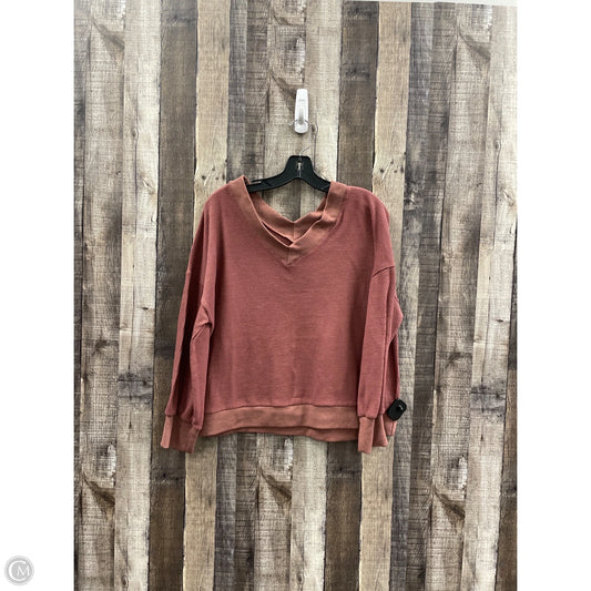 Top Long Sleeve By Cmf In Mauve, Size: Xxl