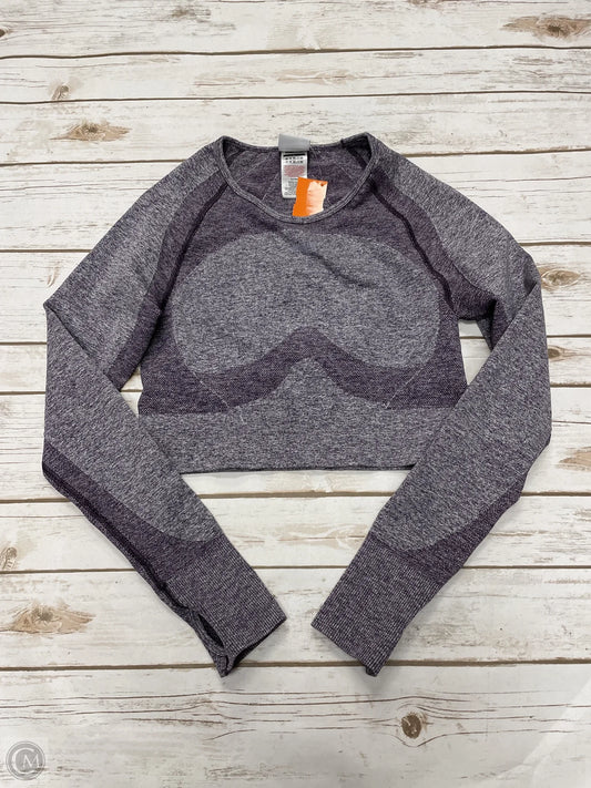 Athletic Top Long Sleeve Crewneck By Gym Shark In Purple, Size: L
