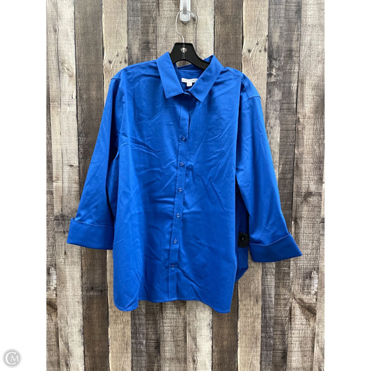 Top Long Sleeve By Chicos In Blue, Size: Xl