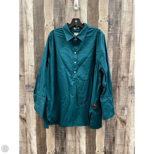 Top Long Sleeve By Chicos In Green, Size: Xxl