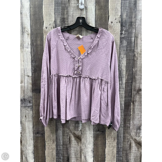 Top Long Sleeve By Altard State In Purple, Size: M