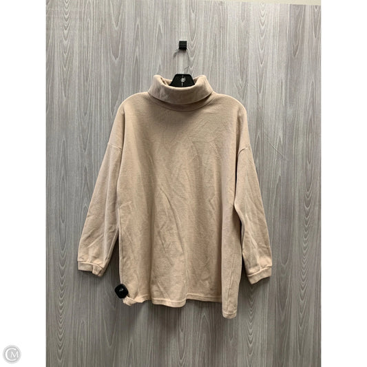 Top Long Sleeve By Cme In Beige, Size: M