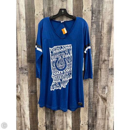 Top Long Sleeve By Nfl In Blue, Size: L