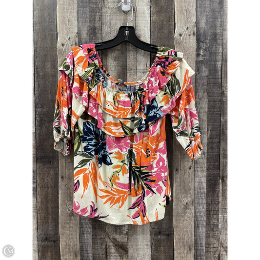 Top 3/4 Sleeve By Cme In Multi-colored, Size: Lp