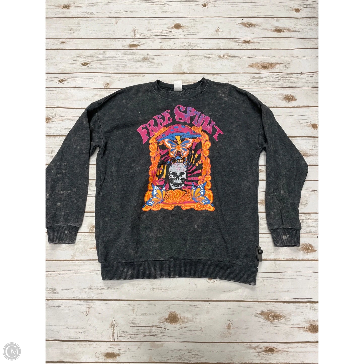 Sweatshirt Crewneck By No Boundaries In Black, Size: L
