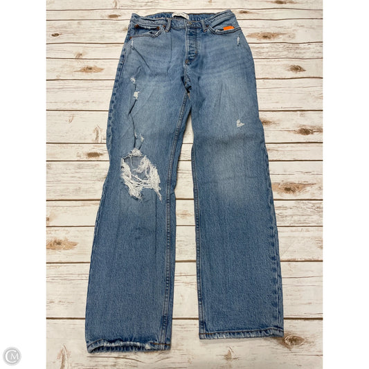 Jeans Straight By Abercrombie And Fitch In Blue Denim, Size: 2
