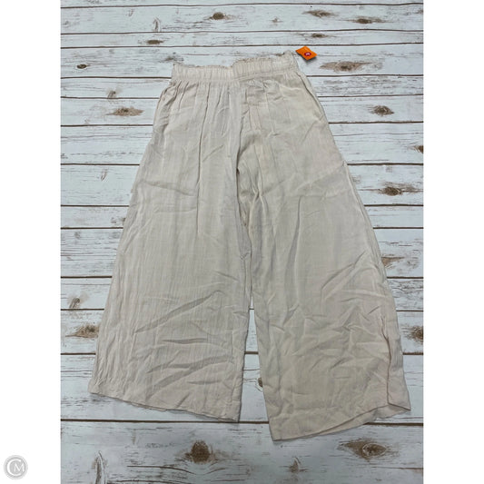 Pants Wide Leg By H&m In Cream, Size: S