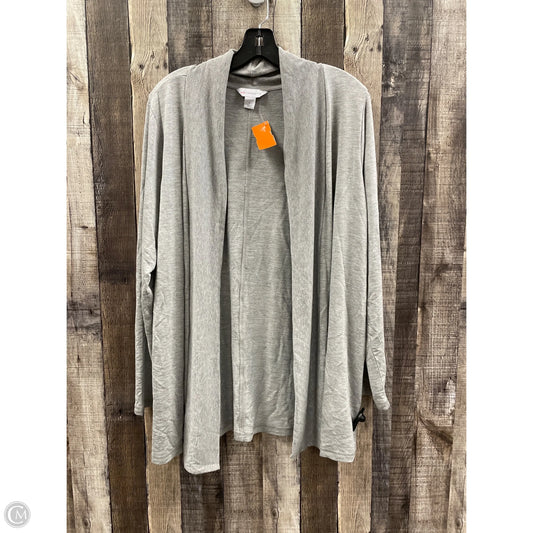 Cardigan By Liz Claiborne In Grey, Size: L