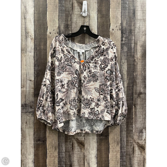 Top Long Sleeve By Evereve In Multi-colored, Size: M