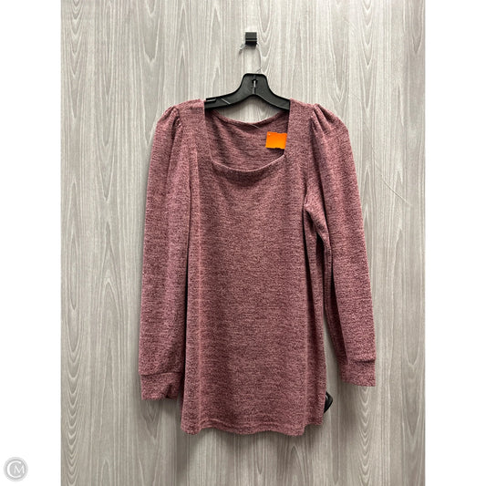 Top Long Sleeve By Cmf In Red, Size: S