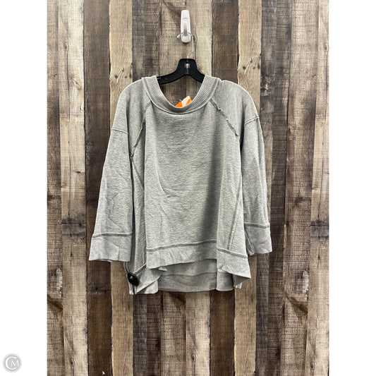 Sweatshirt Crewneck By Free People In Grey, Size: Xs