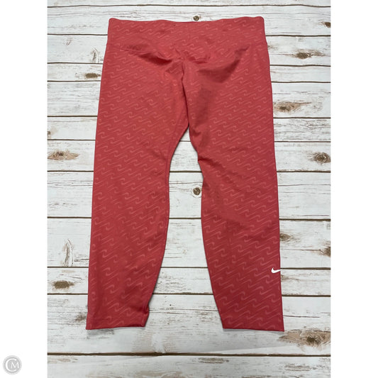 Athletic Leggings By Nike In Mauve, Size: 1x