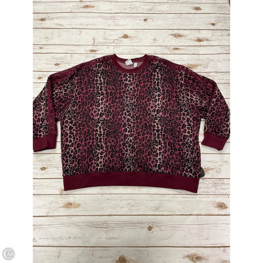 Athletic Sweatshirt Crewneck By Adidas In Animal Print, Size: Xl