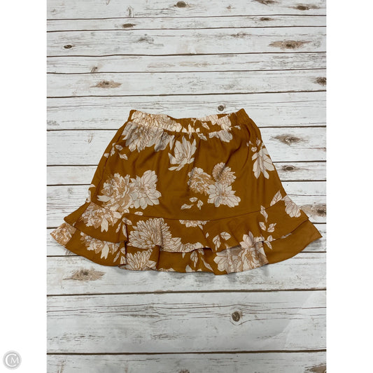 Skirt Mini & Short By Sage In Gold, Size: M