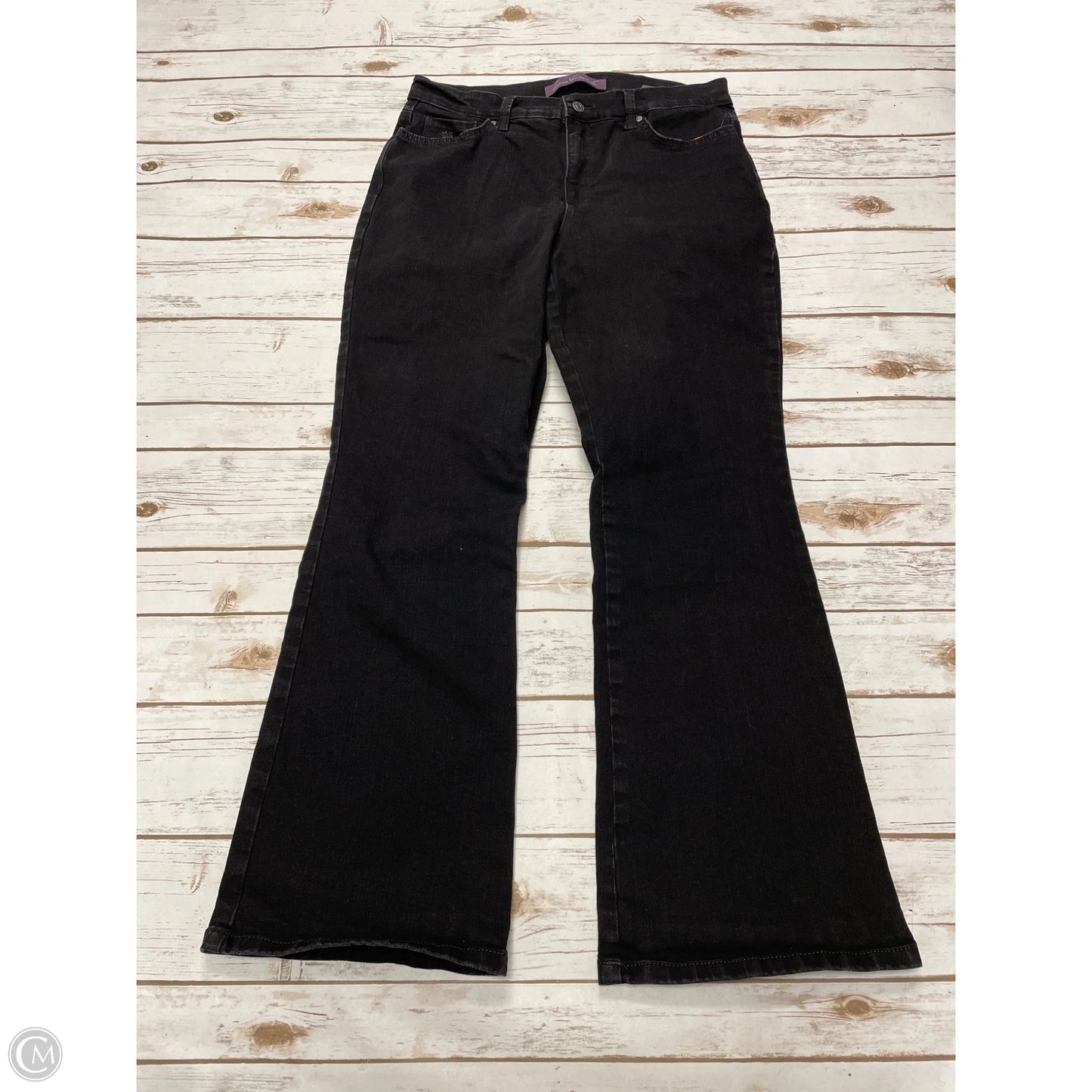 Jeans Boot Cut By Gloria Vanderbilt In Black Denim, Size: 12p