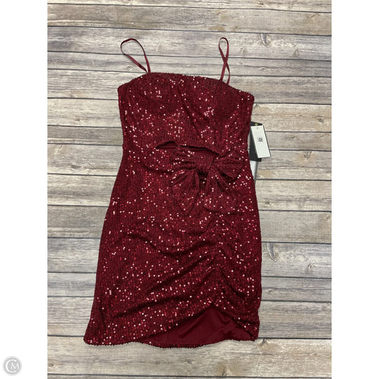 Dress Party Short By Cme In Maroon, Size: S