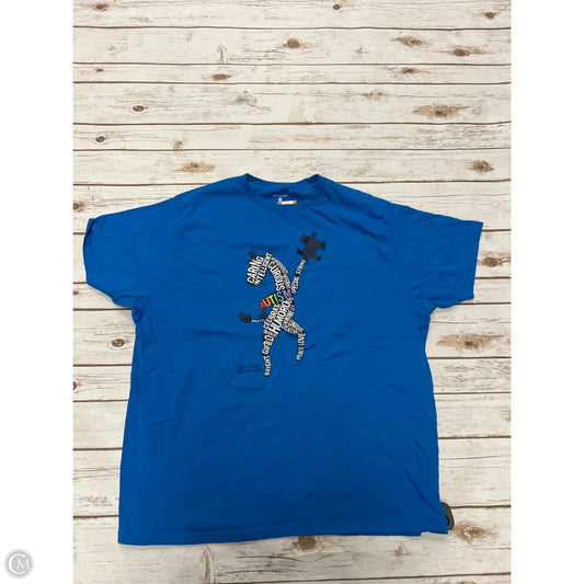 Top Short Sleeve Basic By Cme In Blue, Size: 2x