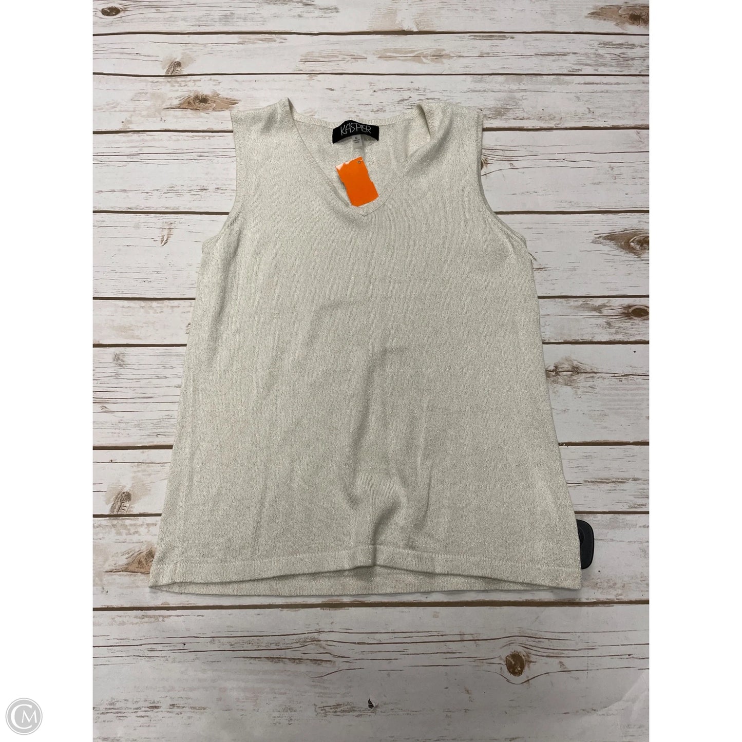 Top Sleeveless By Kasper In Beige, Size: M