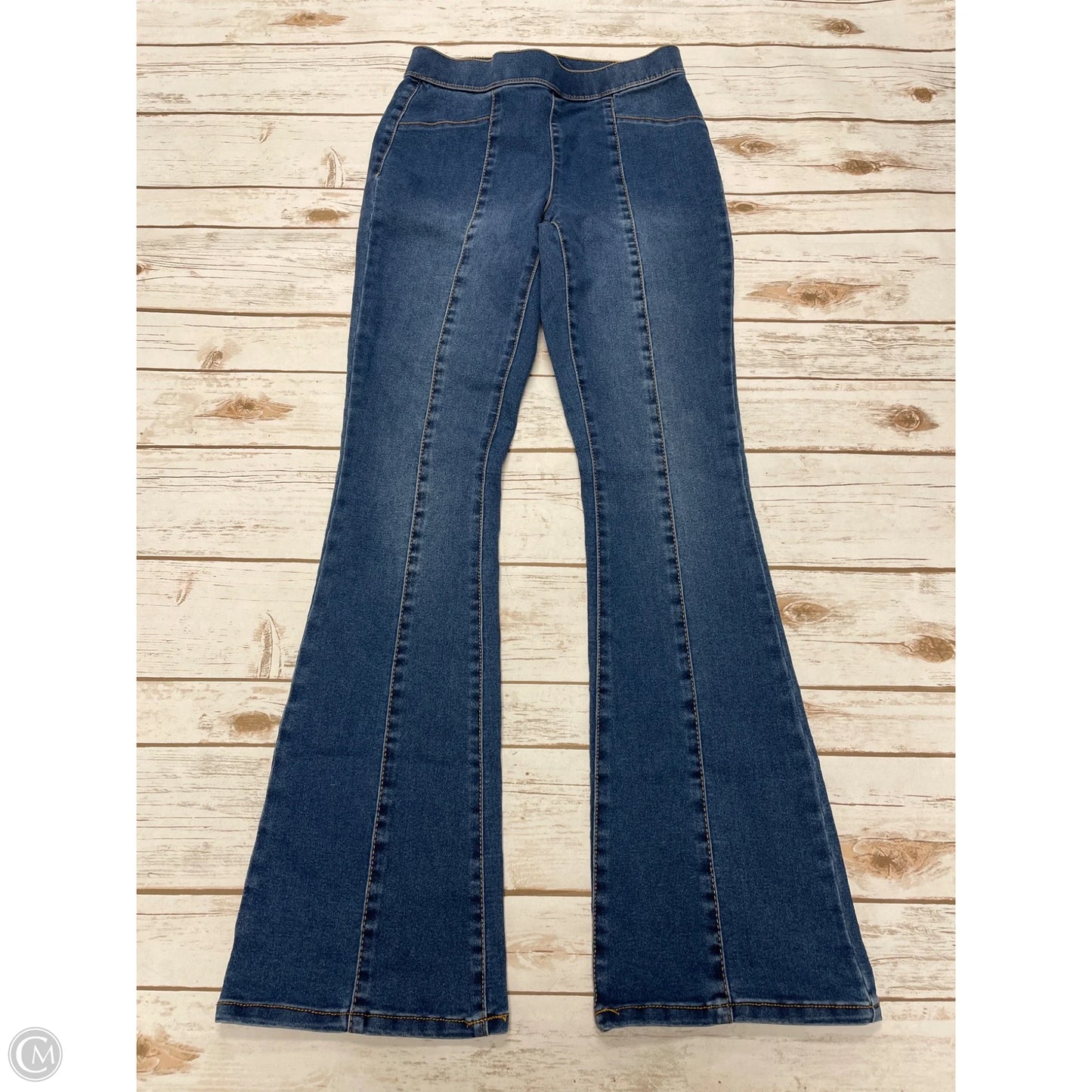 Jeans Flared By No Boundaries In Blue Denim, Size: S