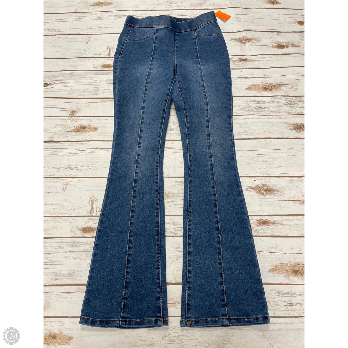 Jeans Flared By No Boundaries In Blue Denim, Size: S