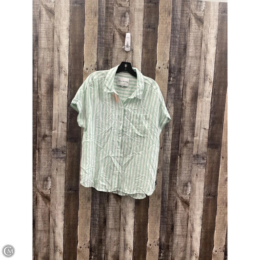 Top Short Sleeve By Lola In Striped Pattern, Size: L