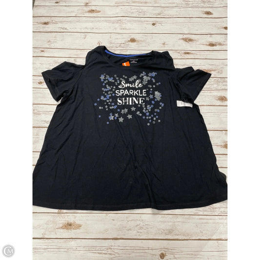 Top Short Sleeve By Catherines In Black, Size: 2x