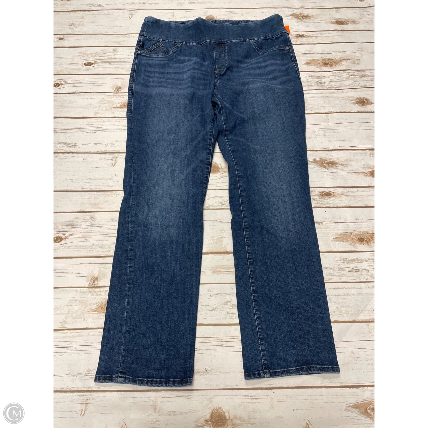 Jeans Straight By Rock And Republic In Blue Denim, Size: 18