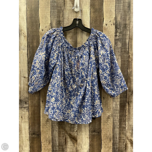 Top Long Sleeve By Cme In Blue, Size: S