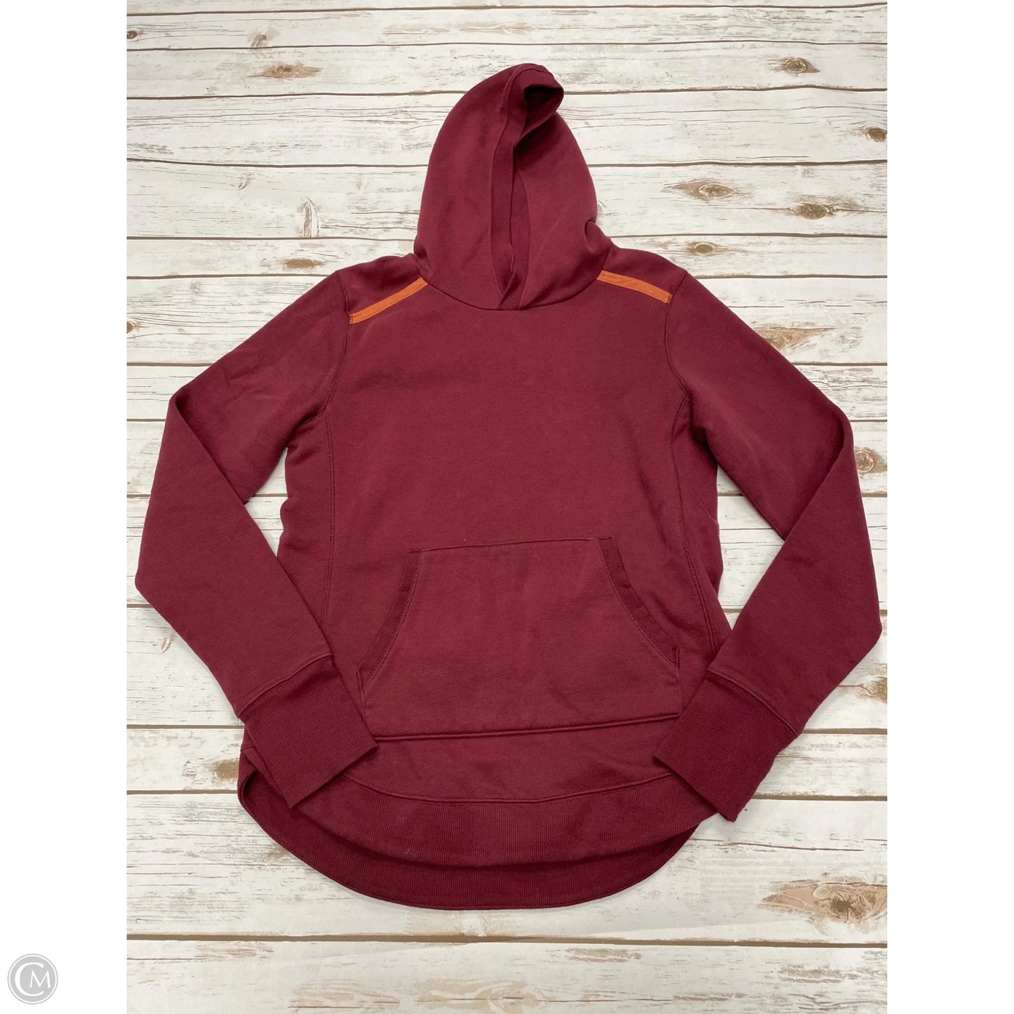 Athletic Sweatshirt Hoodie By Tek Gear In Maroon, Size: S