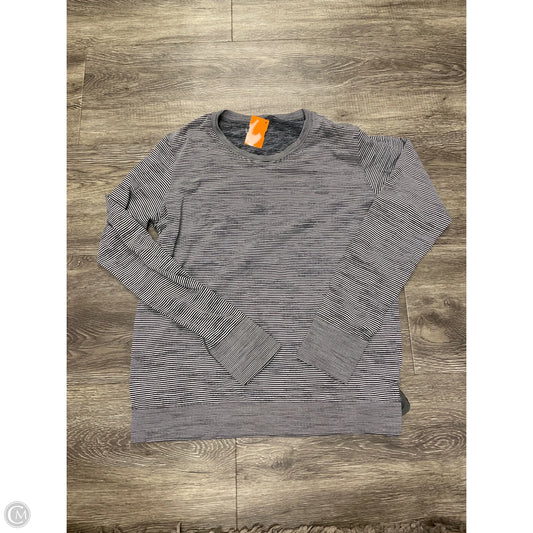 Athletic Top Long Sleeve Crewneck By Lululemon In Striped Pattern, Size: M