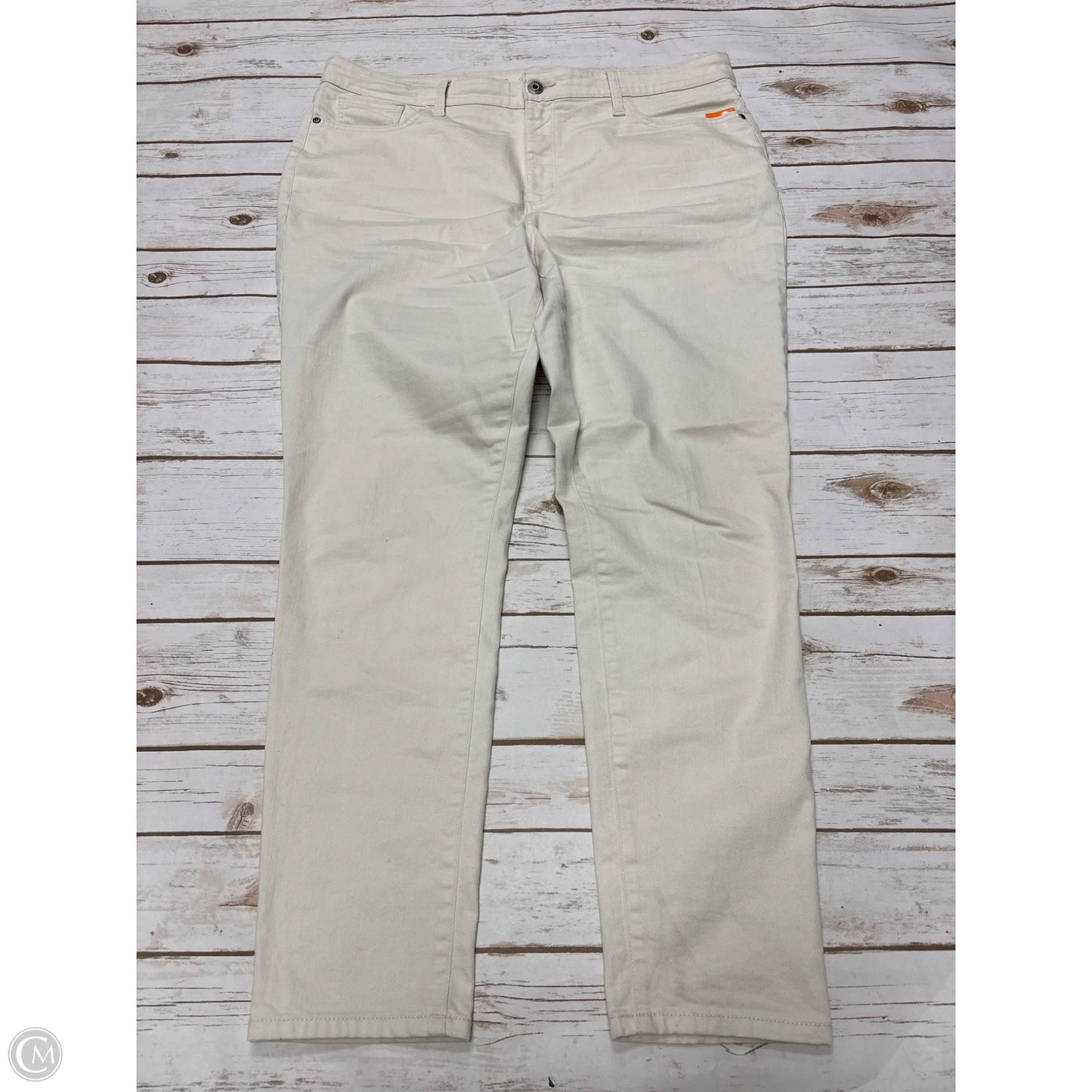 Jeans Skinny By St Johns Bay In Tan Denim, Size: 18