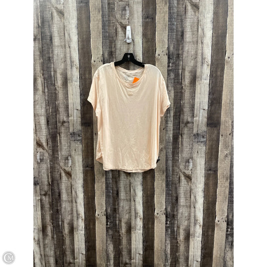Athletic Top Short Sleeve By Reebok In Peach, Size: Xxl