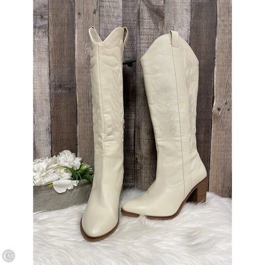 Boots Knee Heels By Mia In Beige, Size: 10