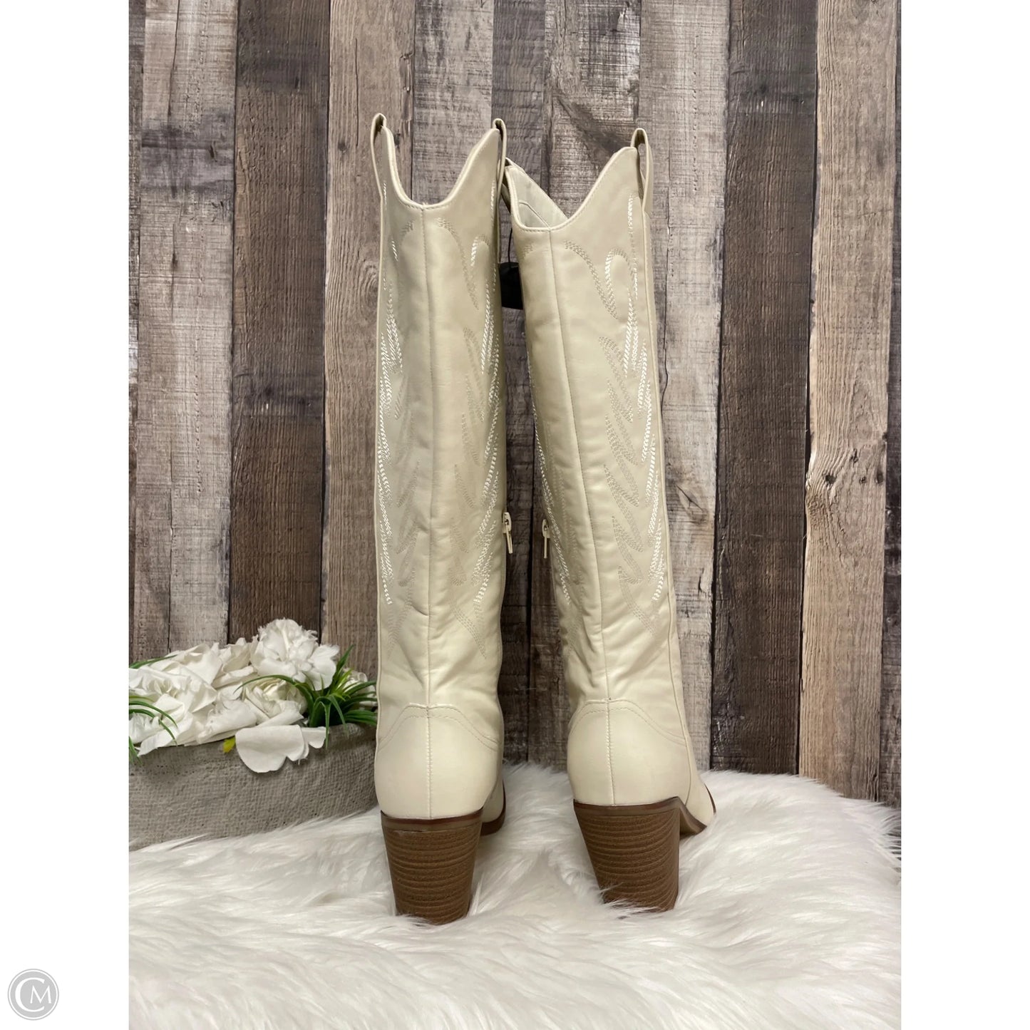 Boots Knee Heels By Mia In Beige, Size: 10