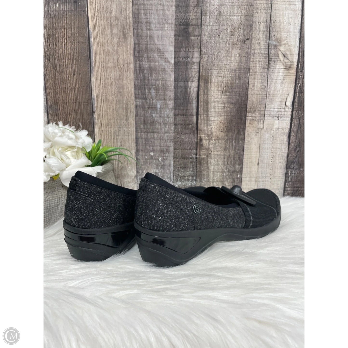 Shoes Heels Wedge By Bzees In Black, Size: 9