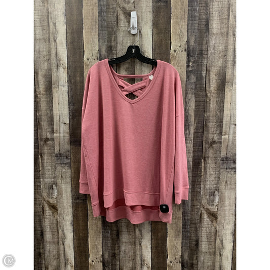 Sweatshirt Crewneck By Balance Collection In Pink, Size: 1x