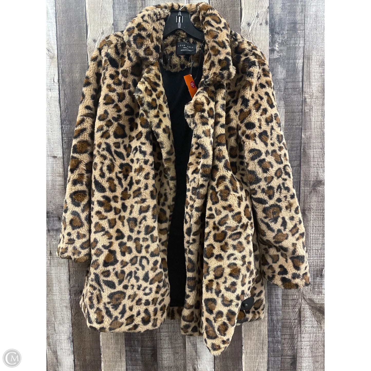 Coat Faux Fur & Sherpa By Love Tree In Animal Print, Size: S