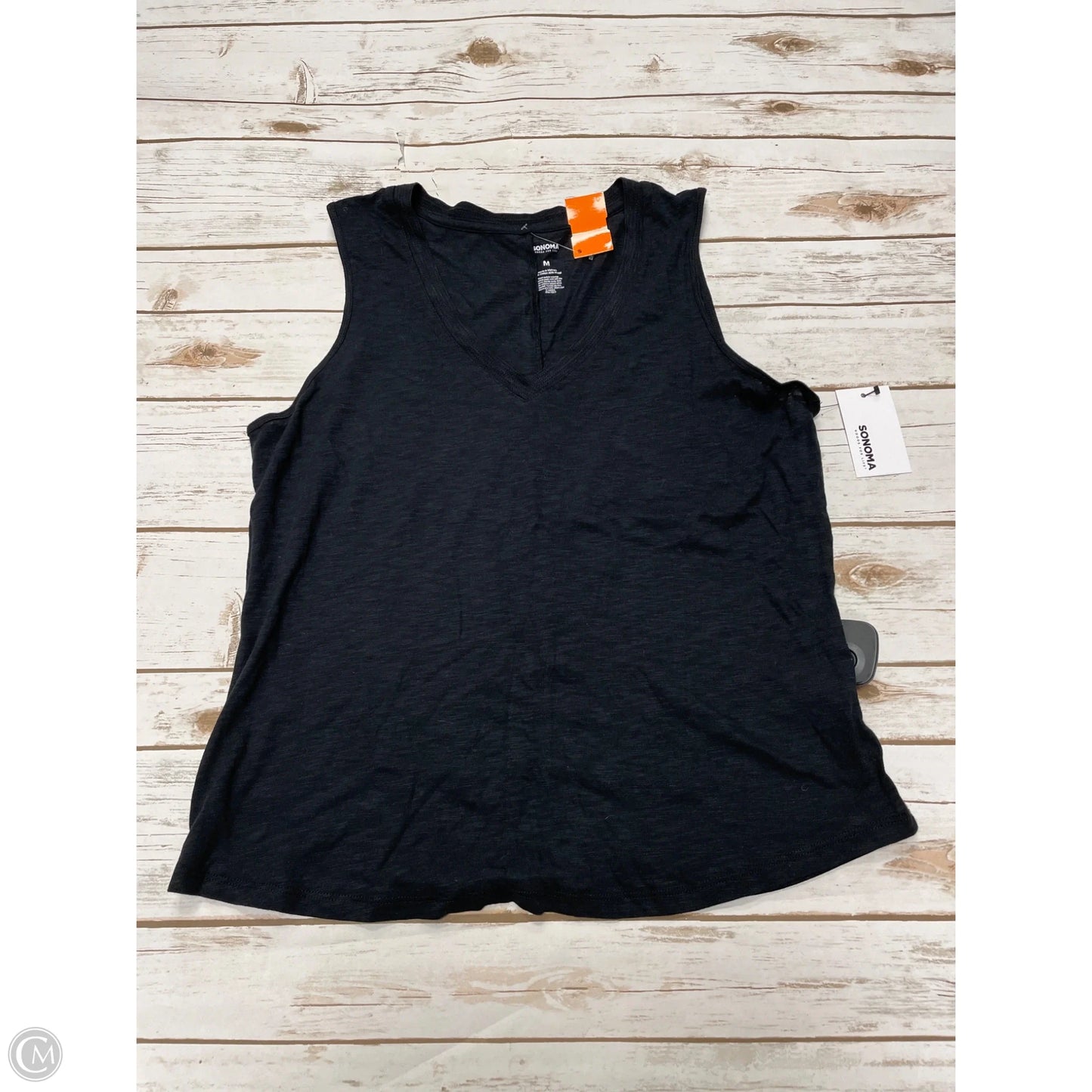Top Sleeveless By Sonoma In Black, Size: M