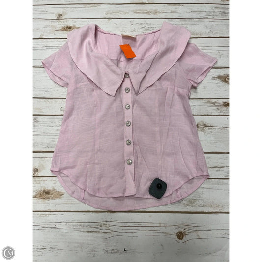 Top Short Sleeve By Maeve In Pink, Size: S
