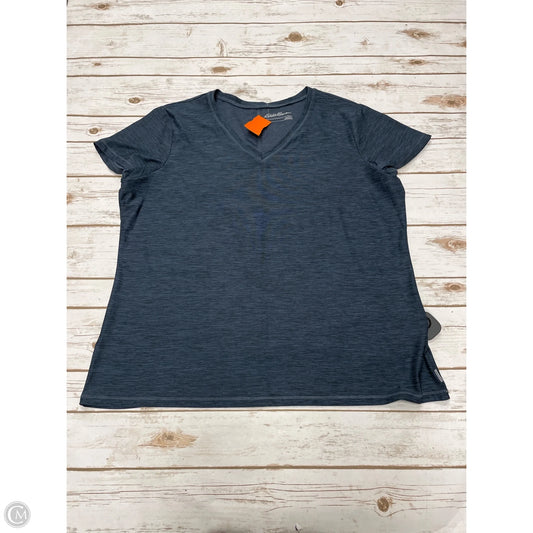 Athletic Top Short Sleeve By Eddie Bauer In Grey, Size: 2x