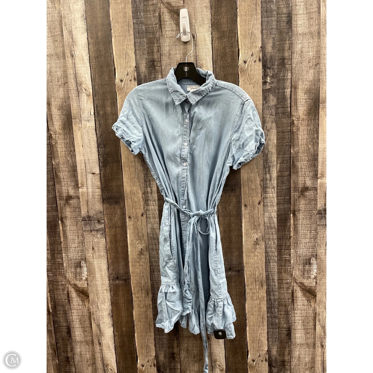 Dress Casual Short By Japna In Blue Denim, Size: S