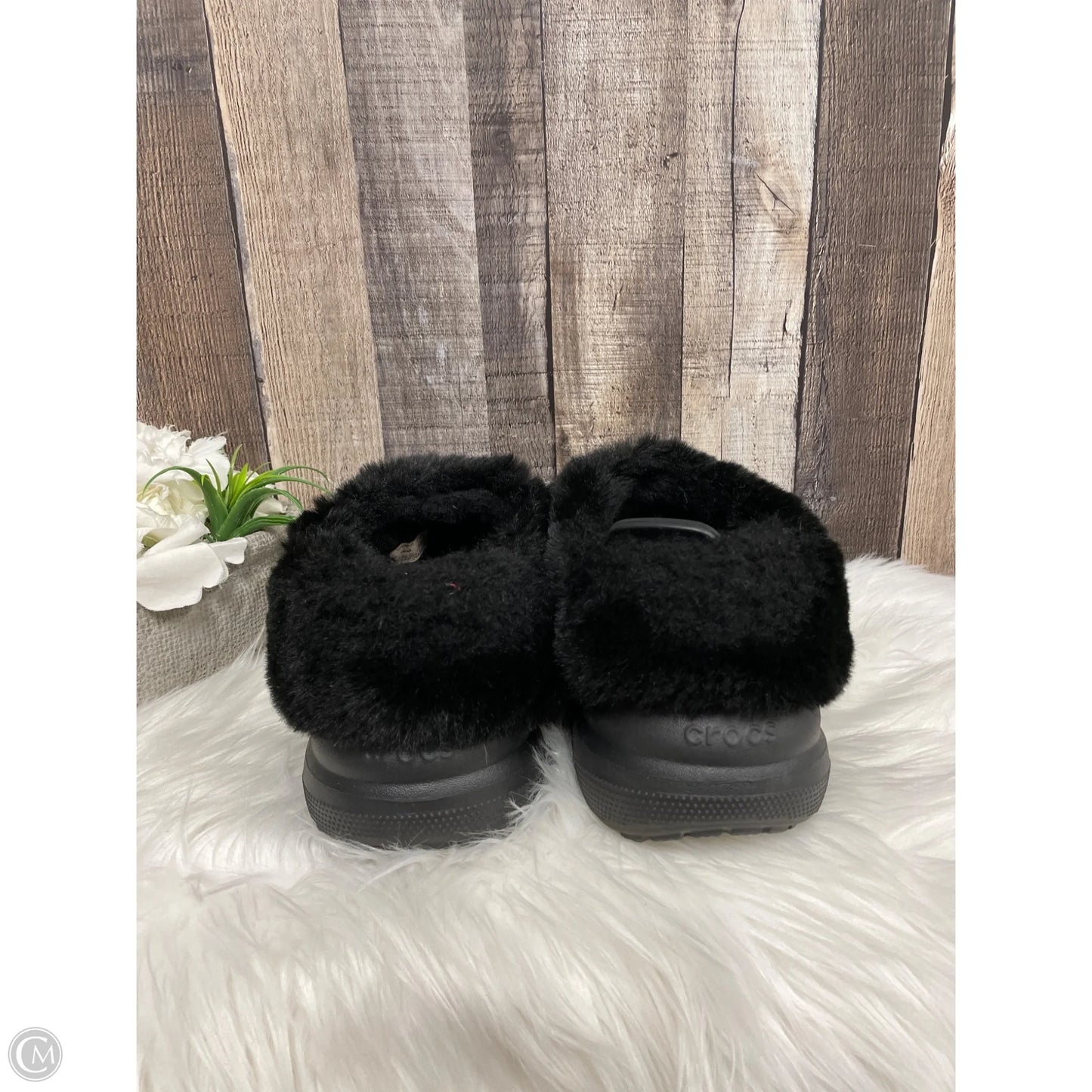 Shoes Heels Platform By Crocs In Black, Size: 8