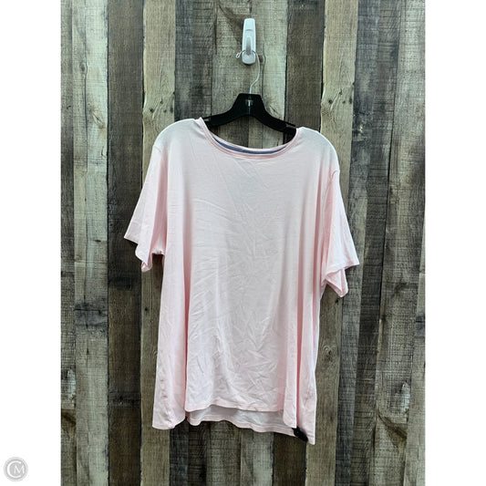 Top Short Sleeve Basic By Croft And Barrow In Pink, Size: 2x