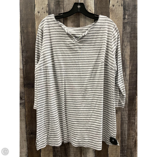 Top 3/4 Sleeve By Duluth Trading In Striped Pattern, Size: 1x