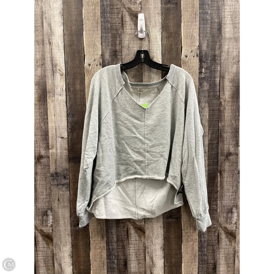Sweatshirt Crewneck By Pilcro In Grey, Size: L