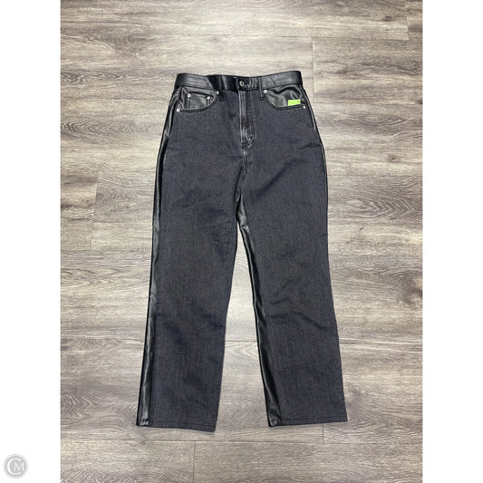 Jeans Straight By Abercrombie And Fitch In Black Denim, Size: 8