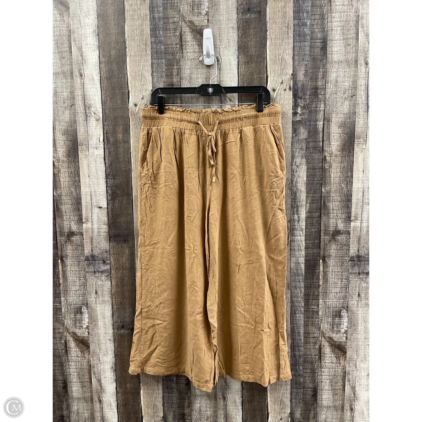 Pants Wide Leg By Cme In Tan, Size: Xl