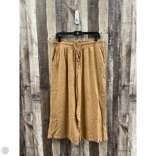 Pants Wide Leg By Cme In Tan, Size: Xl