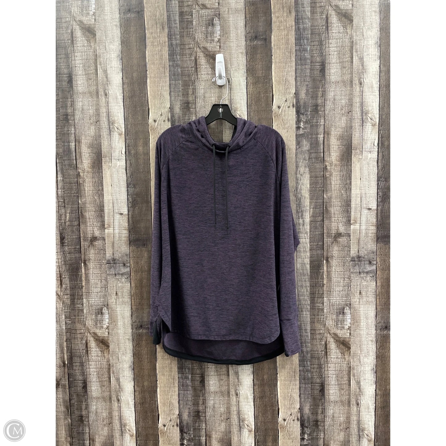 Athletic Top Long Sleeve Collar By Tangerine In Purple, Size: Xl